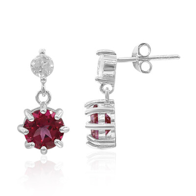 Boucles d'oreilles en argent et Topaze mystique rose