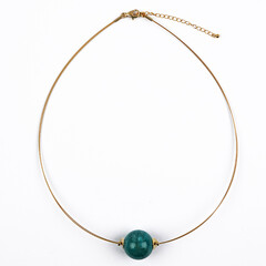 Collier en acier inoxydable et Amazonite