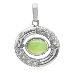 Pendentif en argent et Chrysoprase impériale