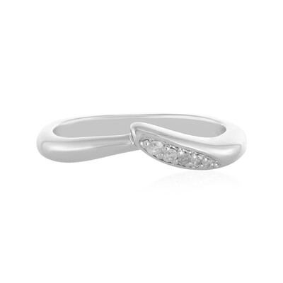 Bague en argent et Diamant I4 (J)