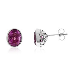 Boucles d'oreilles en argent et Fluorite rose (CUSTODANA)