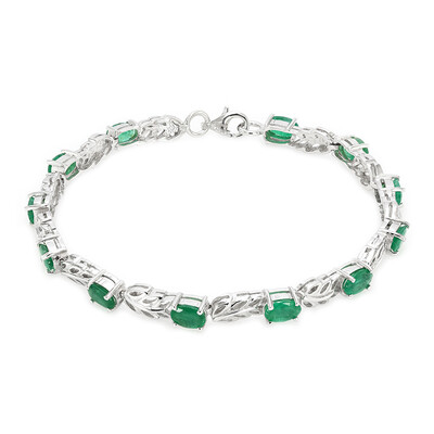 Bracelet en argent et Emeraude de Zambie