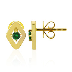 Boucles d'oreilles en or et Tsavorite du Kenya AAA