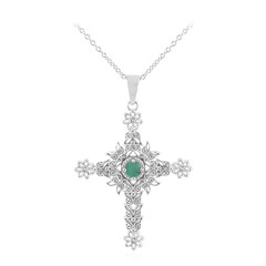 Collier en argent et Emeraude