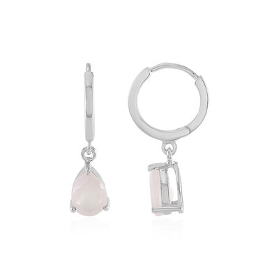 Boucles d'oreilles en argent et Quartz rose