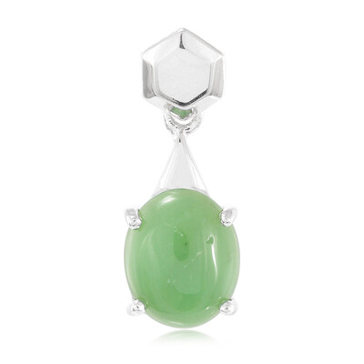 Pendentif en argent et Chrysoprase impériale