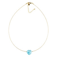 Collier en acier inoxydable et Larimar