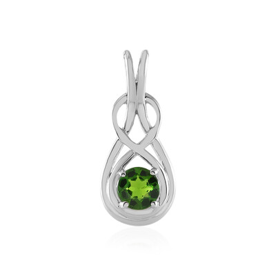 Pendentif en argent et Diopside de Russie