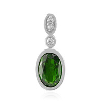 Pendentif en argent et Diopside de Russie