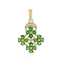 Pendentif en argent et Tsavorite de Tanzanie