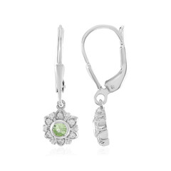 Boucles d'oreilles en argent et Grenat vert menthe de Merelani