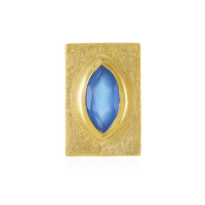 Pendentif en argent et Calcédoine bleue (MONOSONO COLLECTION)