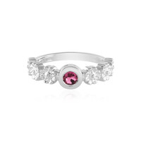 Bague en argent et Tourmaline rose