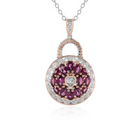 Collier en argent et Grenat Rhodolite (Gems en Vogue)