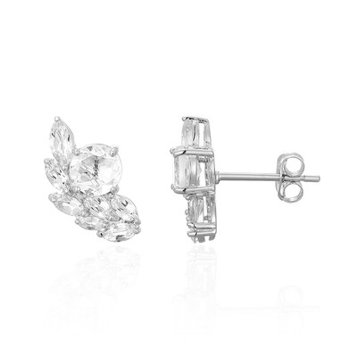 Boucles d'oreilles en argent et Topaze blanche