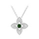 Collier en argent et Diopside de Russie