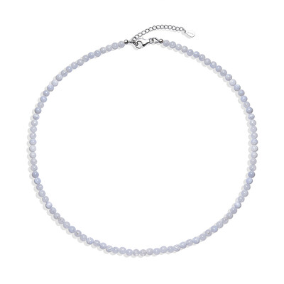 Collier en argent et Calcédoine bleue