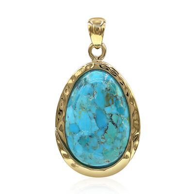 Pendentif en argent et Turquoise bleue de Mohavie (Art of Nature)