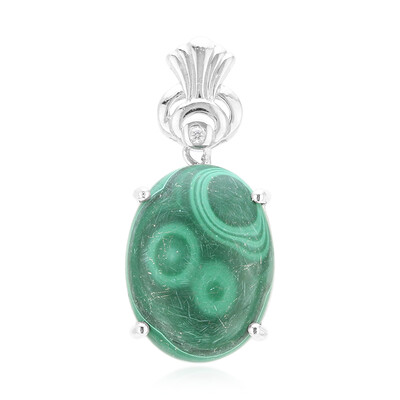 Pendentif en argent et Malachite