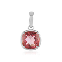 Pendentif en argent et Quartz rouge du soir