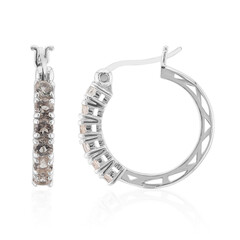 Boucles d'oreilles en argent et Morganite