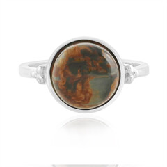 Bague en argent et Pietersite dorée