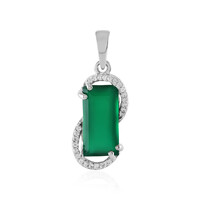 Pendentif en argent et Onyx vert