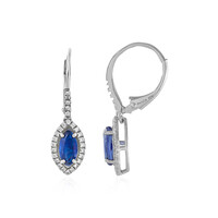 Boucles d'oreilles en argent et Kyanite du Népal