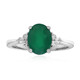 Bague en argent et Agate verte