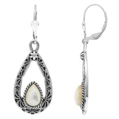 Boucles d'oreilles en argent et Nacre (Desert Chic)