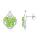 Boucles d'oreilles en argent et Chrysoprase impériale