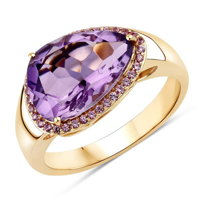 Bague en or et Améthyste Rose de France (SUHANA)