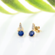 Boucles d'oreilles en or et Saphir bleu de Ceylan (CIRARI)