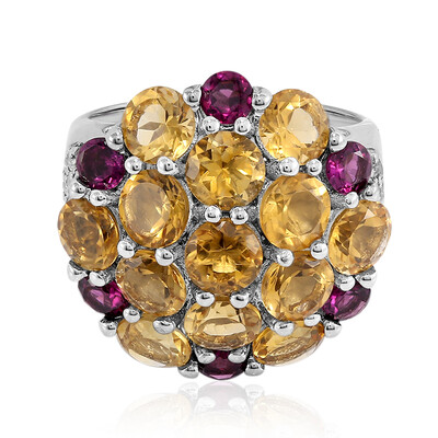 Bague en argent et Citrine