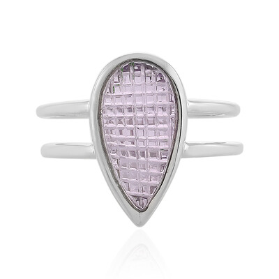 Bague en argent et Améthyste Rose de France