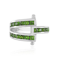 Bague en argent et Diopside de Russie