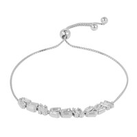 Bracelet en argent et Topaze blanche