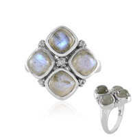 Bague en argent et Labradorite bleue de Maniry (KM by Juwelo)