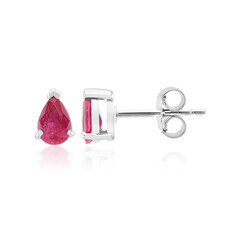 Boucles d'oreilles en argent et Rubis de Bemainty