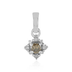 Pendentif en argent et Diamant champagne I3