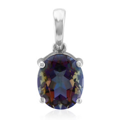 Pendentif en argent et Quartz mystique violet