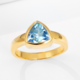 Bague en argent et Topaze bleu ciel (MONOSONO COLLECTION)