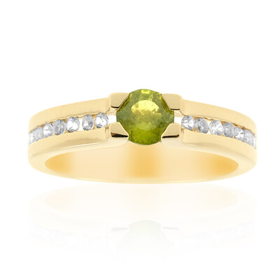 Bague en argent et Vésuvianite