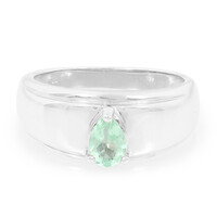 Bague en argent et Fluorapatite menthe