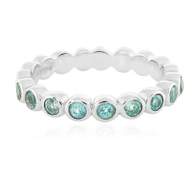 Bague en argent et Apatite bleue