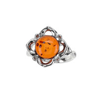 Bague en argent et Ambre baltique