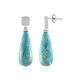 Boucles d'oreilles en argent et Turquoise (MONOSONO COLLECTION)