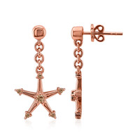 Boucles d'oreilles en or et Diamant rose de France SI1 d'Argyle 