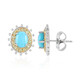 Boucles d'oreilles en argent et Turquoise Sleeping Beauty (Dallas Prince Designs)