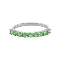 Bague en argent et Grenat Tsavorite